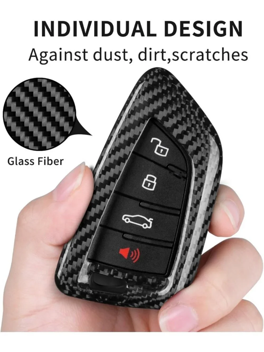 Key Fob Cover with Keychain for Toyota Supra GR A90 A91 MK5 2019-2025, Glass